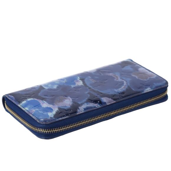 Louis Vuitton Zippy Wallet M90018 Grand Blue Patent Leather Floral - Picture 4 of 6